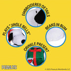 Kids Preferred Peanuts Snoopy de Peluche Musical con Movimiento, Reproduce Jingle Bells, Detalles Bordados, Peluche Suave para Bebés y Niños Pequeños, Niños y Niñas