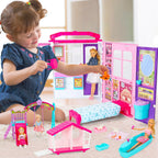 Style Shine - Casa de muñecas plegable de 1 piso, juego de casa de muñecas