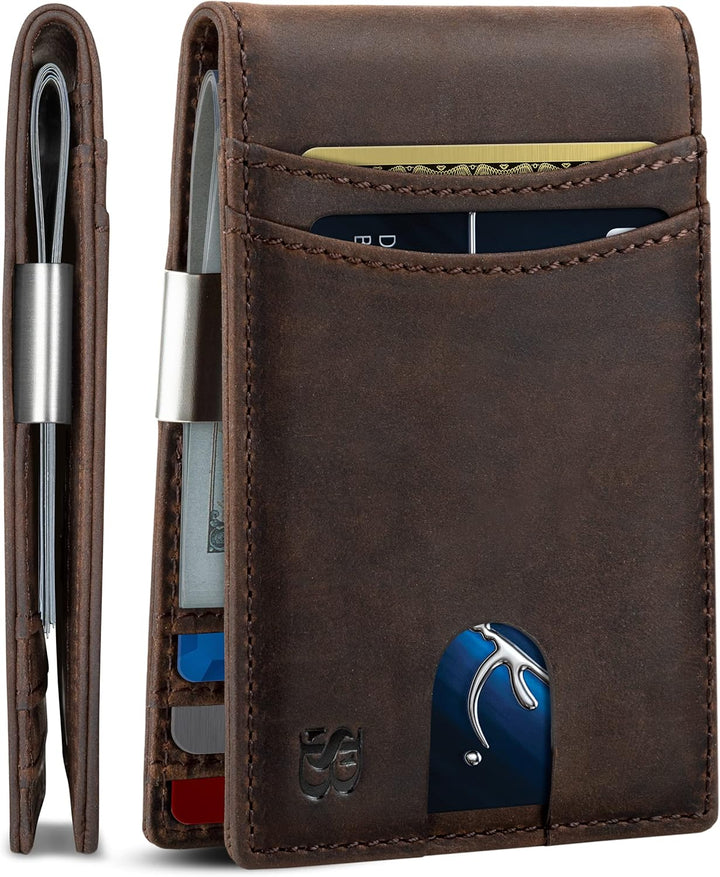 SERMAN BRANDS Billetera con clip de dinero para hombre. Carteras de...