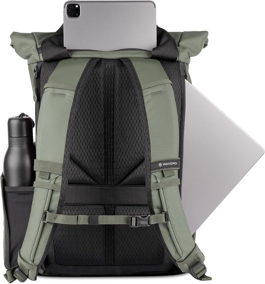 WANDRD Mochila EDC PRVKE: mochila de viaje de transporte diario con acceso rápido para portátil, expansión enrollable, Verde Wasatch, Moderno