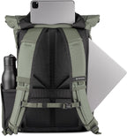 WANDRD Mochila EDC PRVKE: mochila de viaje de transporte diario con acceso rápido para portátil, expansión enrollable, Verde Wasatch, Moderno