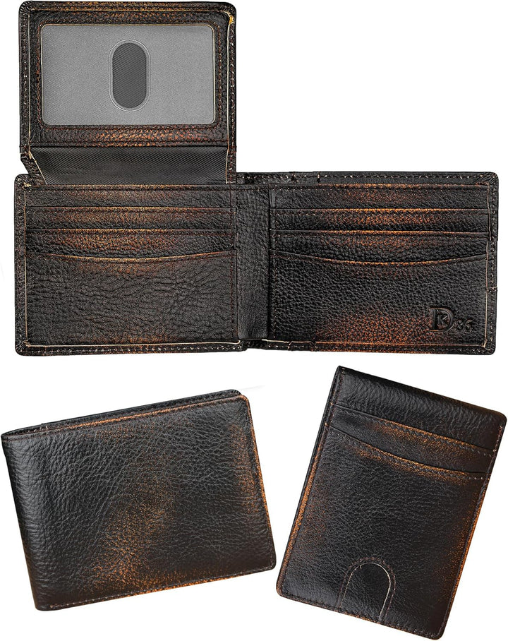 Cartera DK86 para hombre, delgada, con bloqueo RFID, billetera pleg...