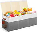 Caja de juguetes Extra Large, Cofre de almacenamiento de juguetes plegable con tapas, 40" x 14" x 16"
