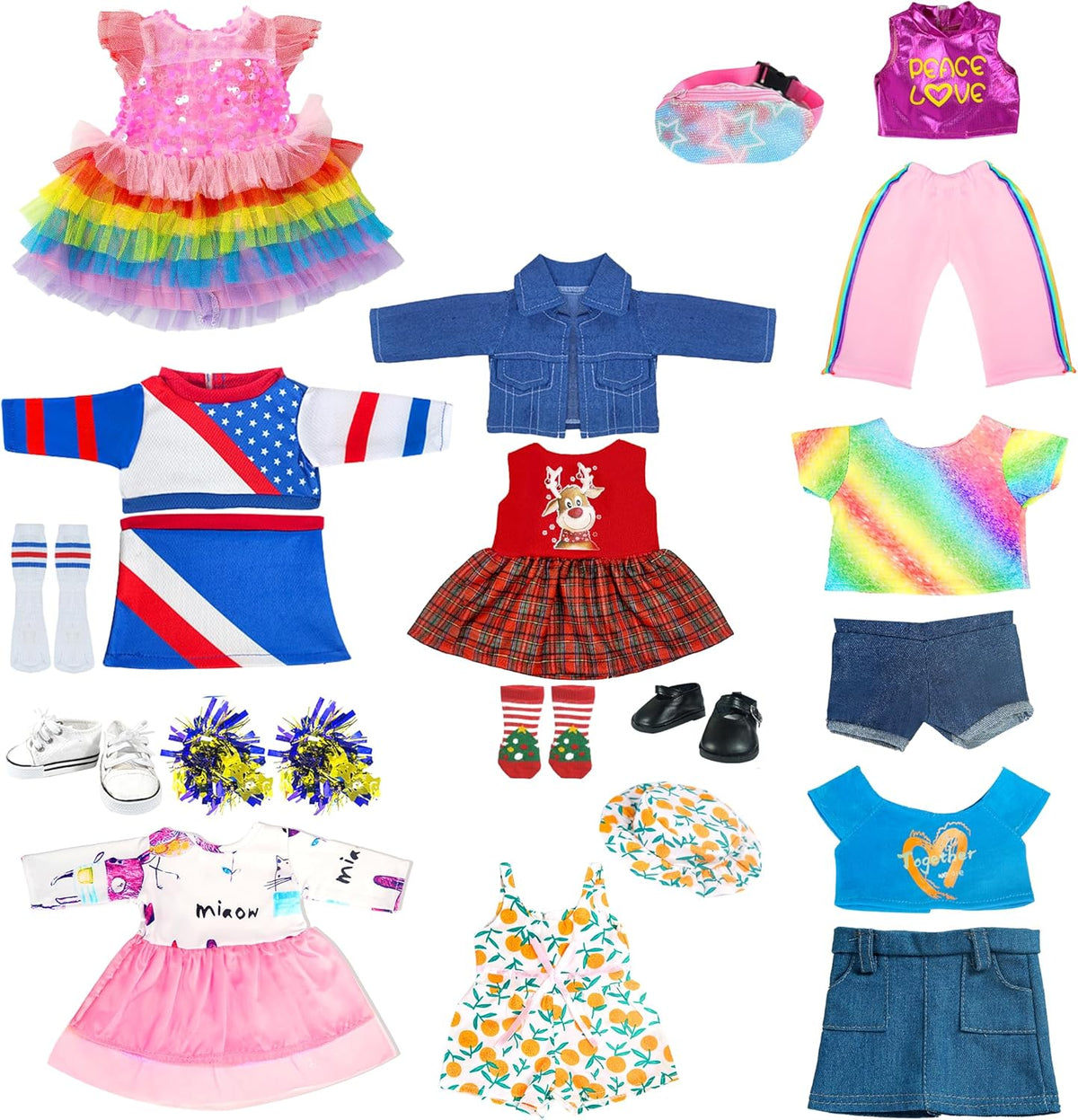 Ropa de muñeca de 18 pulgadas, accesorios para muñecas ARTST