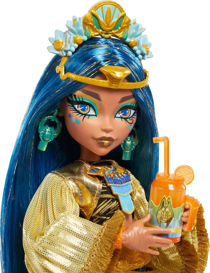 Monster High Muñeca Monster Fest, Cleo De Nile con atuendo glamoros...