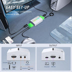 FIFINE AmpliGame - Controlador de juegos con kit de tarjeta de captura 4K, teclado de transmisión con 15 accesos directos, teclas macro, tarjeta de captura 1080P con puerto HDMI, RGB, compatible con Switch/XBOX/PS5/PC (D6+V3 blanco)
