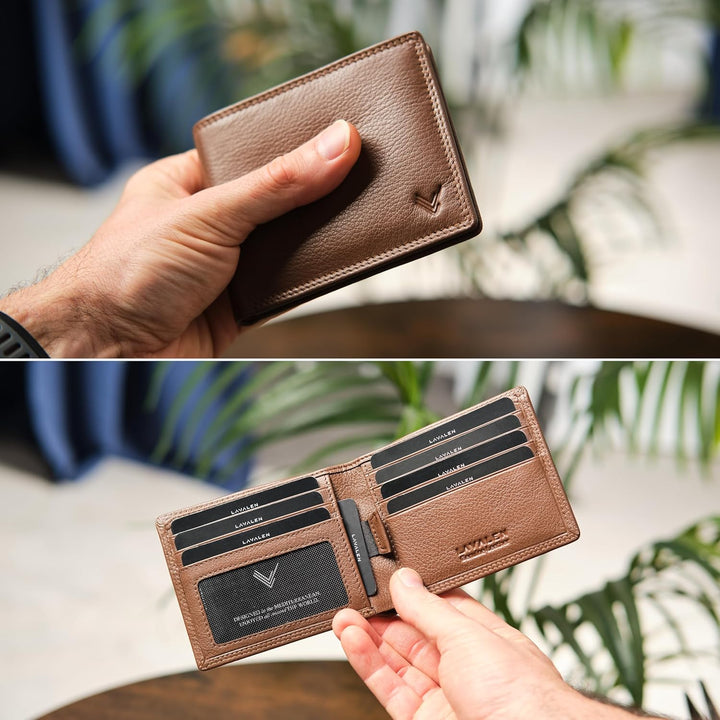 Lavalen Billeteras de cuero suave para hombres UK \u2013 Bloqueo RF...
