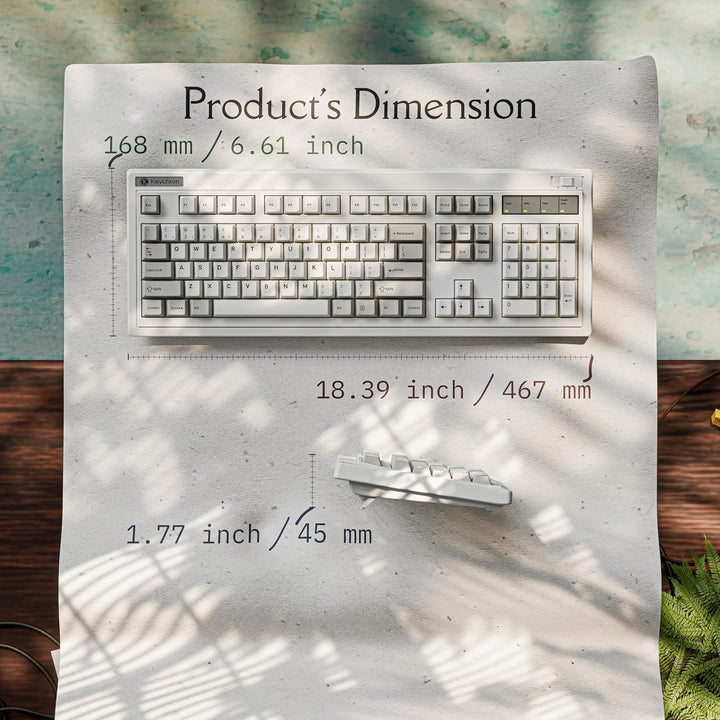 Keychron R6 - Teclado mecánico inalámbrico retro, 100% tamaño compl...