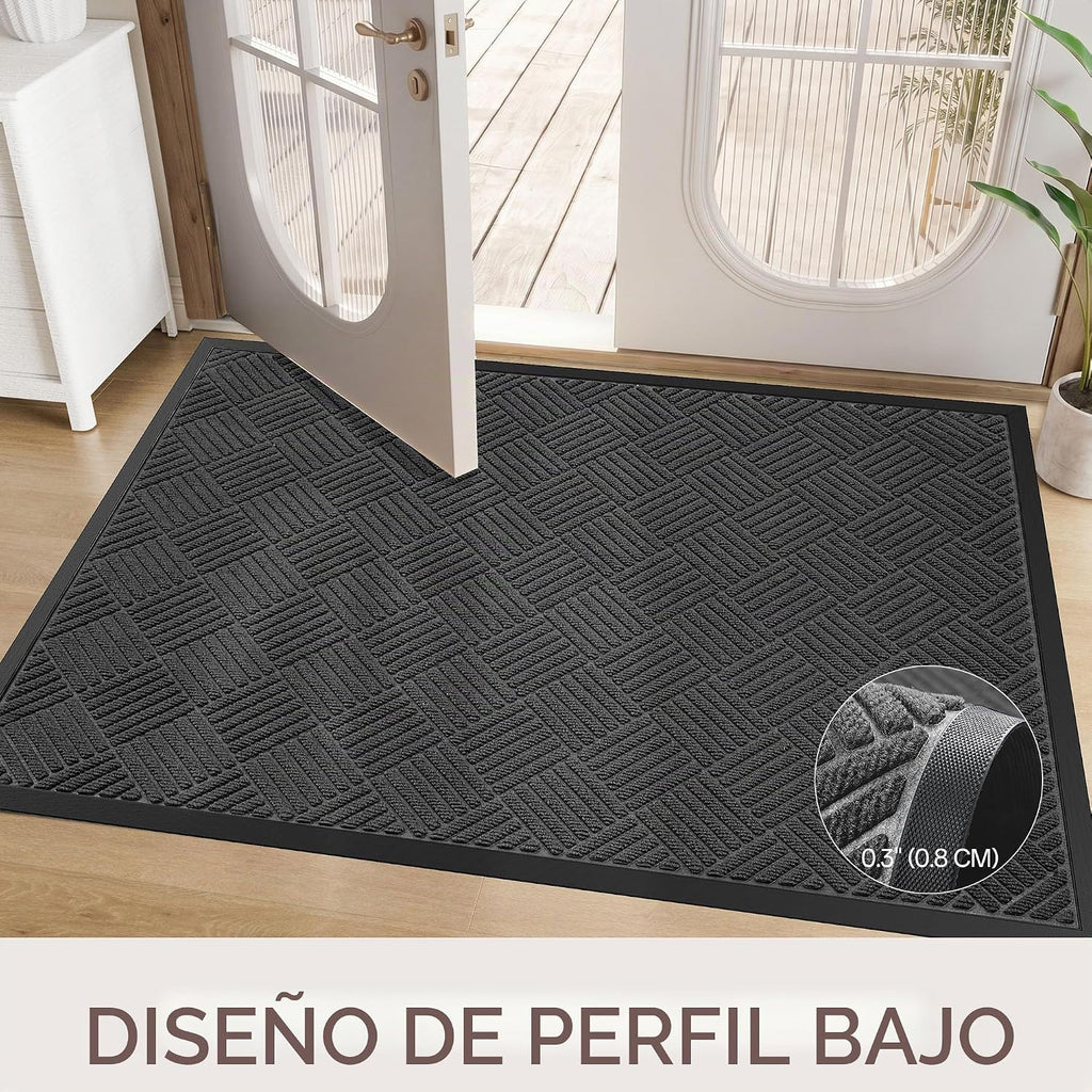 Amyracel Tapete para puerta delantera, 3 x 6 pies, resistente e impermeable