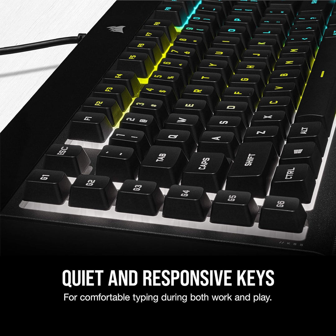Corsair K55 RGB PRO Teclado de membrana para juegos con cable \u201...