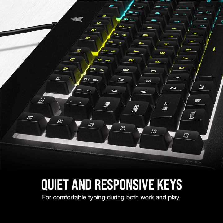 Corsair K55 RGB PRO Teclado de membrana para juegos con cable \u201...