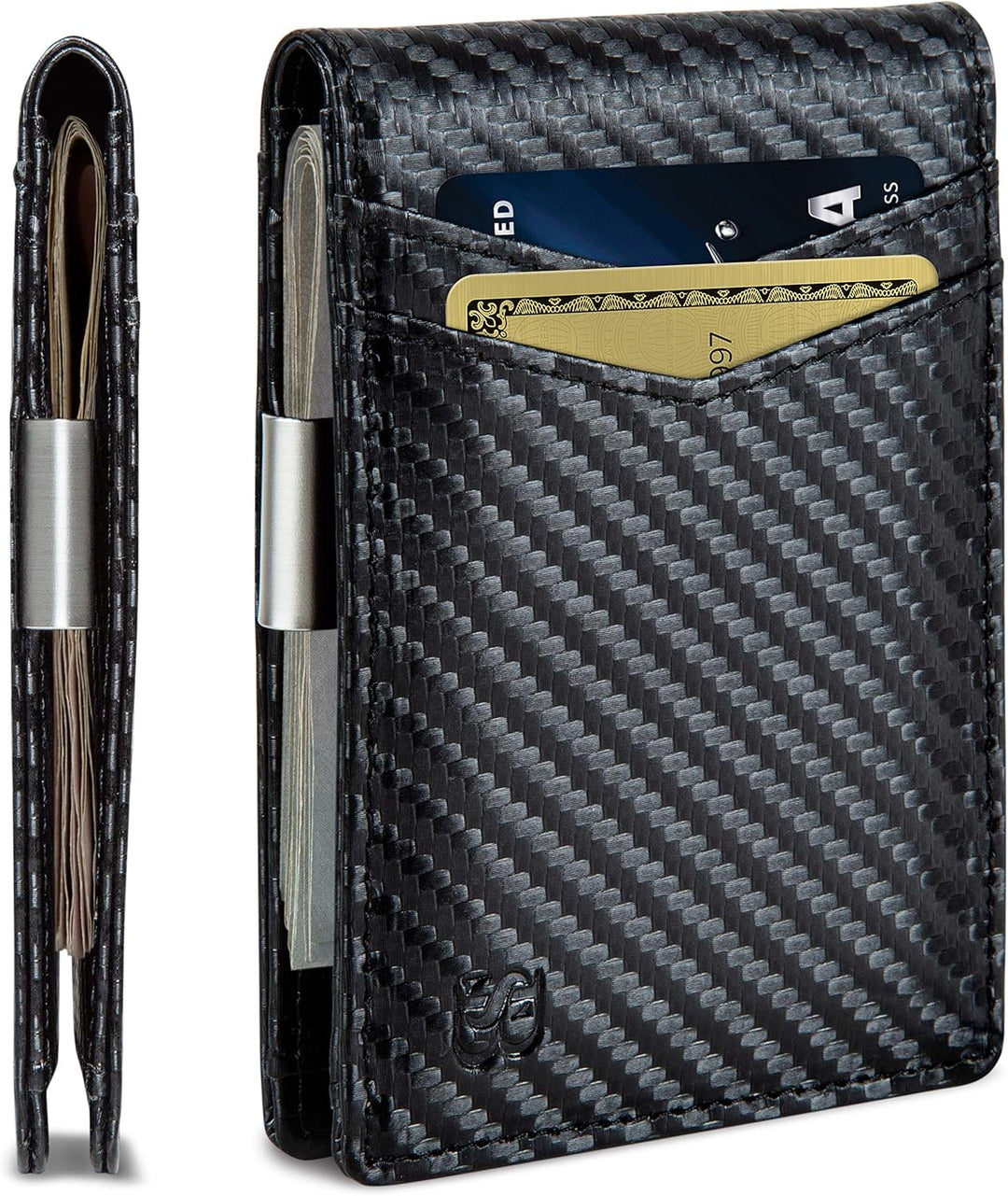 SERMAN BRANDS Money Clip Wallet - Mens Wallets slim Front Pocket RF...