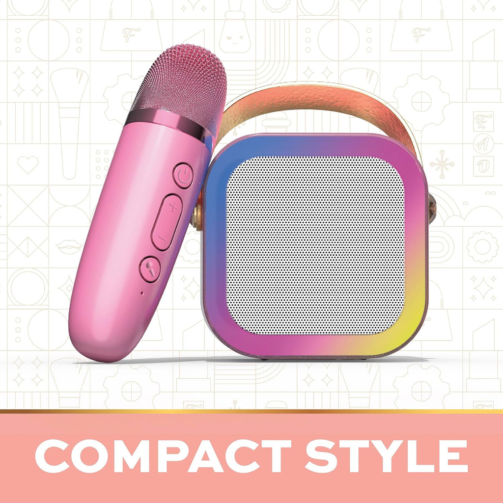 FAO Schwarz Altavoz de karaoke Bluetooth con micrófono inalámbrico