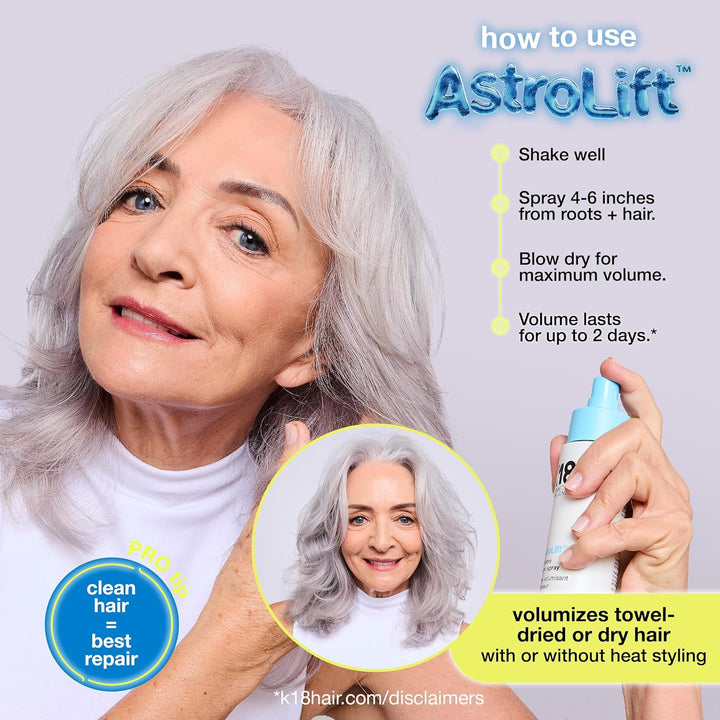 K18 AstroLift™ Spray Volumizador Reparador, 2 Días de Engrosamiento...