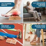 TheraFlow Masajeador de pies de madera para neuropatía, dolor de ta...