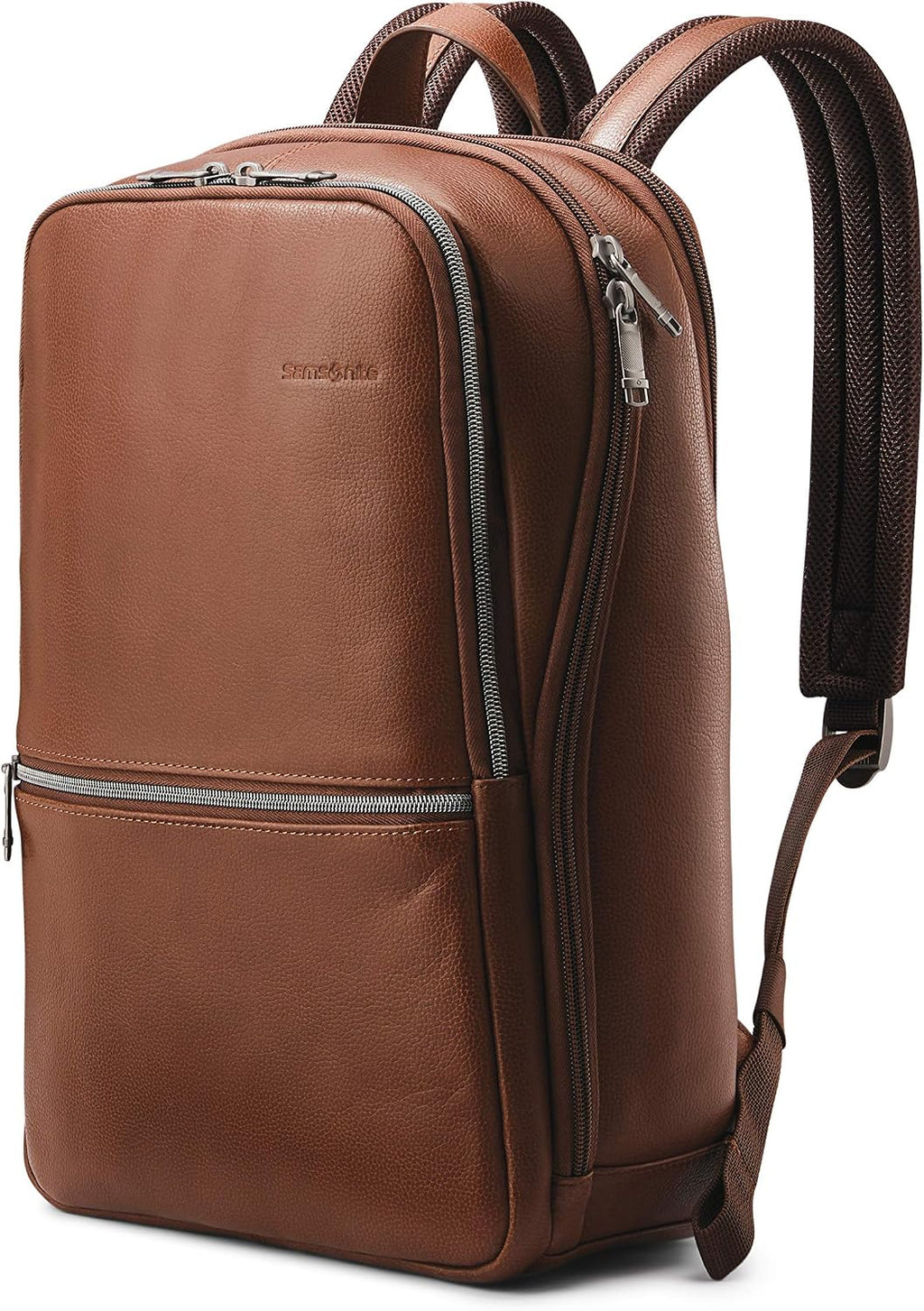 Samsonite Mochila delgada clásica de cuero