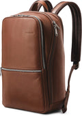 Samsonite Mochila delgada clásica de cuero