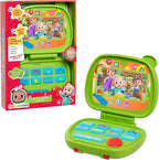 CoComelon Just Play - Juguete para computadora portátil para niños, luces, sonidos y música, fomenta el reconocimiento de letras, números, formas y animales, juguetes para niños con licencia oficial