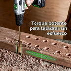 Juego de taladro inalámbrico de 20 V, taladro eléctrico de portabrocas sin llave de 3/8 pulgadas