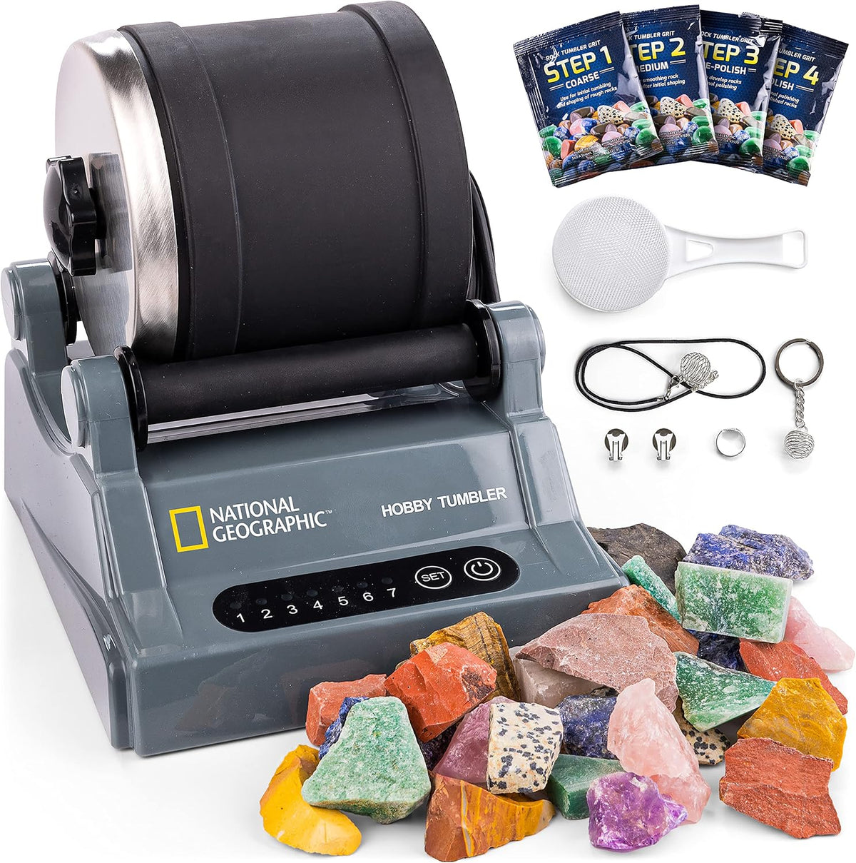 National Geographic Hobby Rock Tumbler Kit para Kids y Adults Ages 8+