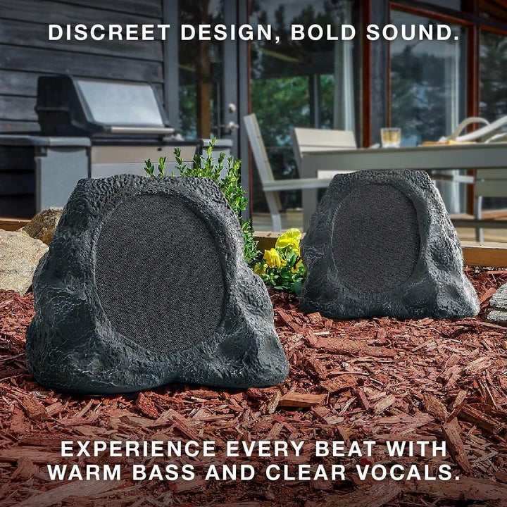 Victrola Rock Speaker Connect, Granite, Inalámbrico para Exteriores...