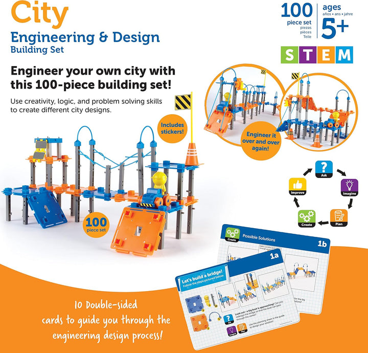 Learning Resources Juego de construcción de ingeniería y diseño de...