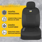 Cat® MeshFlex Fundas de asiento automotriz para automóviles, camiones y SUV (juego de 2) - Fundas de asiento de coche negras para asientos delanteros, protectores de asiento de camión con cómodo