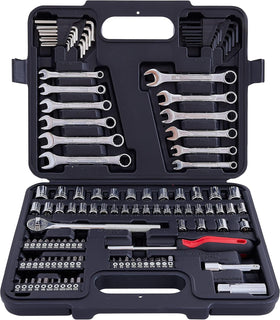 MECHMAX Juego de herramientas mecánicas de 121 piezas, juego de lla...
