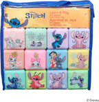 Disney Stitch - Juego de 25 piezas con forma de cubo de espuma para niños pequeños, juguetes de baño de espuma y juego de chorros de agua