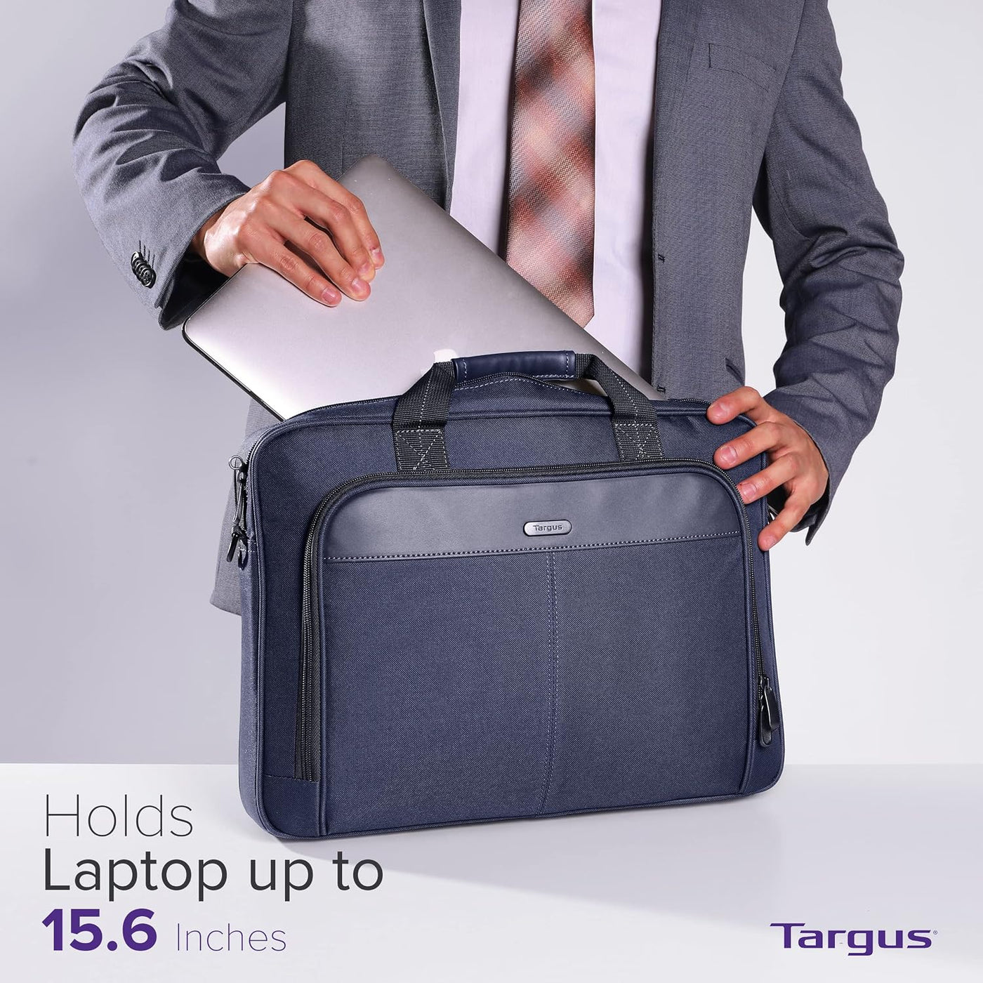 Targus Bolso de mano clásico y delgado para laptop de 15-16 pulgada...