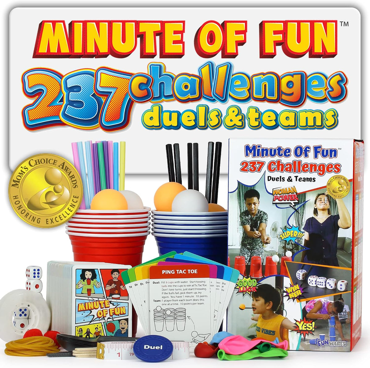 Funwares Juegos originales de 237 minutos de diversión - Minute to Win It