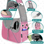 PetAmi - Transportador para perros pequeños, manos libres, color rosa