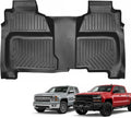CAT® JustFit™ 3D - Tapete trasero de ajuste personalizado para Chevy Silverado 1500 Crew Cab 2014-2018, revestimiento de goma resistente medido por láser, accesorios Silverado