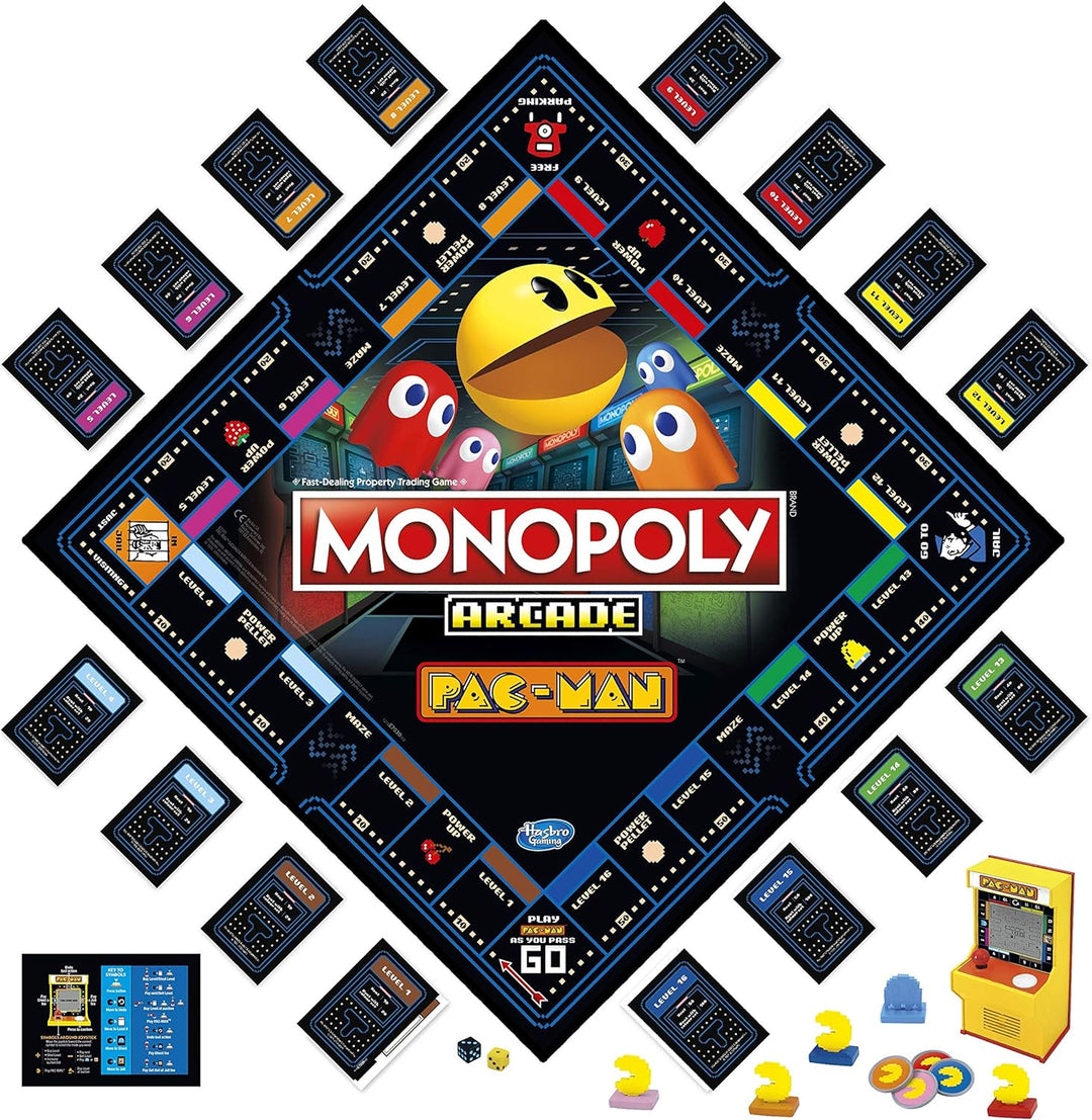 Monopoly Arcade Pac-Man Juego de mesa para niños de 8 años