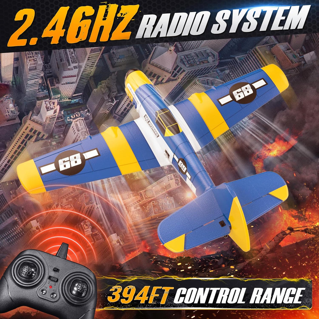 BEZGAR Avión RC HQ089, Drones para niños, avión de control remoto d...