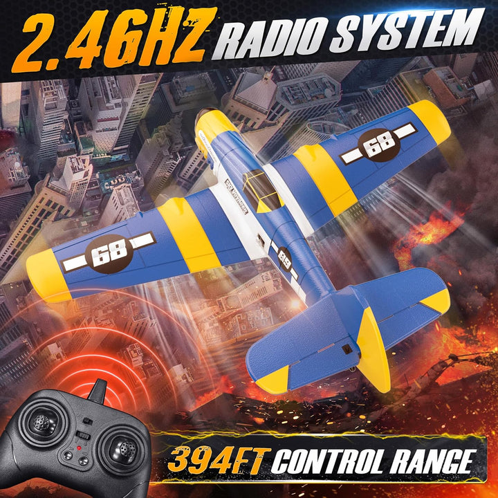 BEZGAR Avión RC HQ089, Drones para niños, avión de control remoto d...