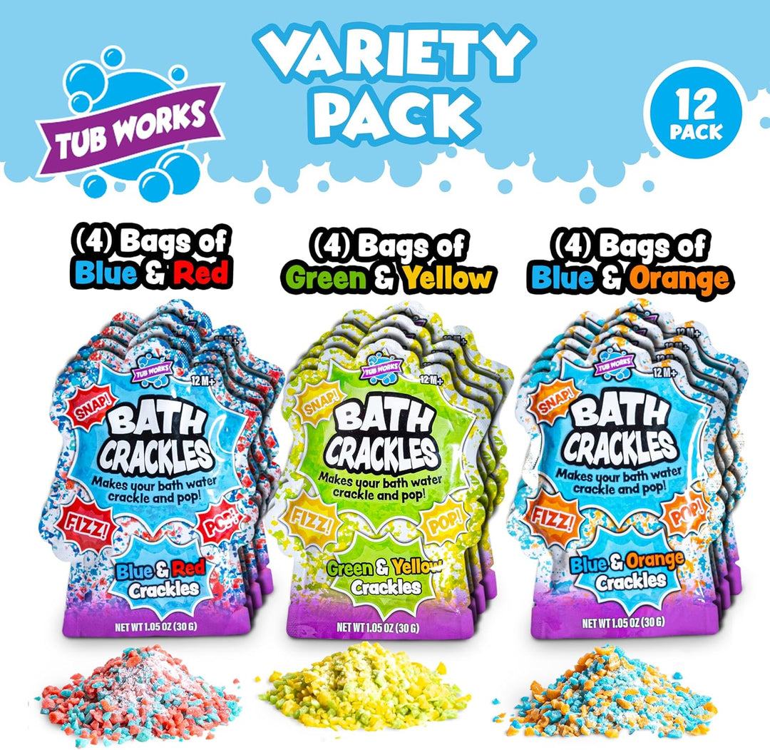 Tub Works Bath Crackles - Juguete de baño paquete variado