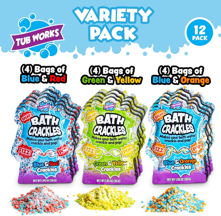 Tub Works Bath Crackles - Juguete de baño paquete variado