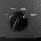 Crock-Pot Olla de cocción lenta manual de 7 cuartos de galón, tamaño familiar que sirve a más de 8 personas y se adapta a asados de 6 libras, gres extraíble con ajuste de calentamiento, apto para lavavajillas para una fácil limpieza, carbón