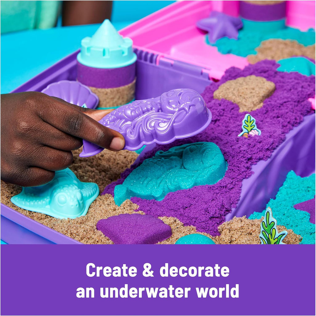 Kinetic Sand Juego de palacio de sirena, juguetes sensoriales de arena