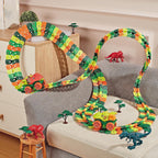 Juguete de pista de dinosaurio, juego de pista de carreras de