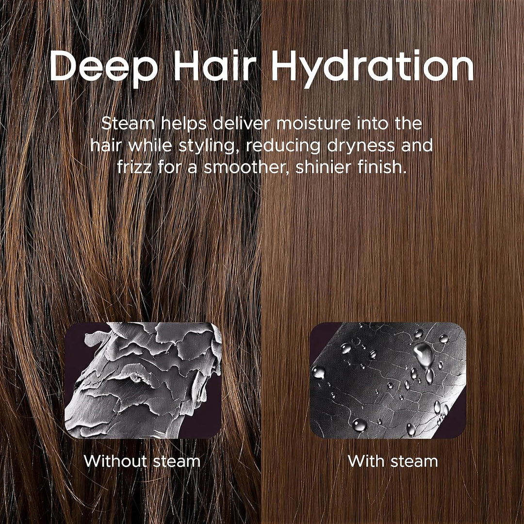 DANJU Plancha de vapor para el cabello, plancha plana de niebla frí...