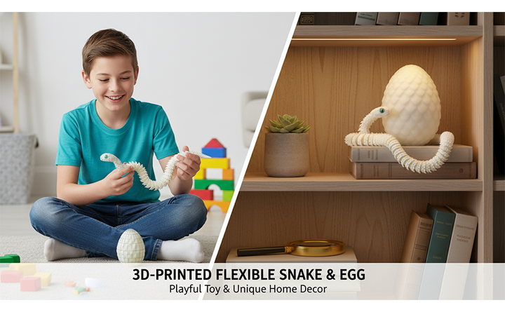 Vantico Huevo de serpiente impreso en 3D con serpiente