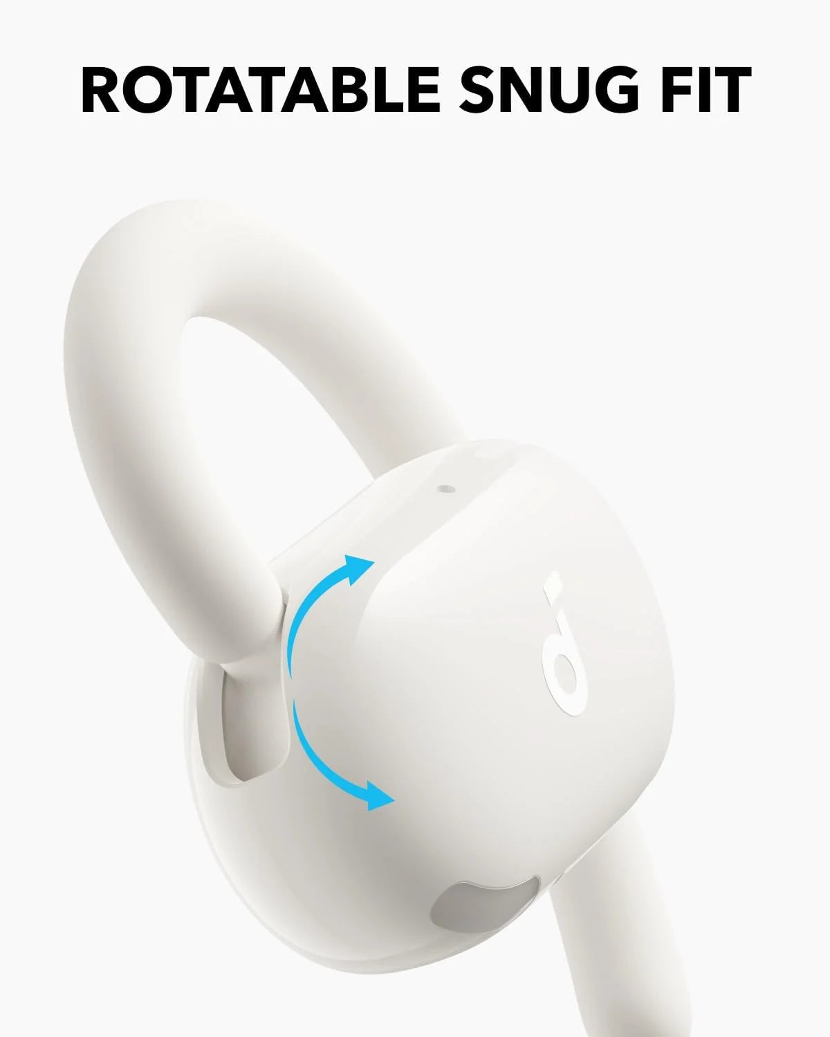 V20I by Anker Open-Ear Headphones, Rotatable Ear Hooks, Ultra-Comfort, Snug Fit, White