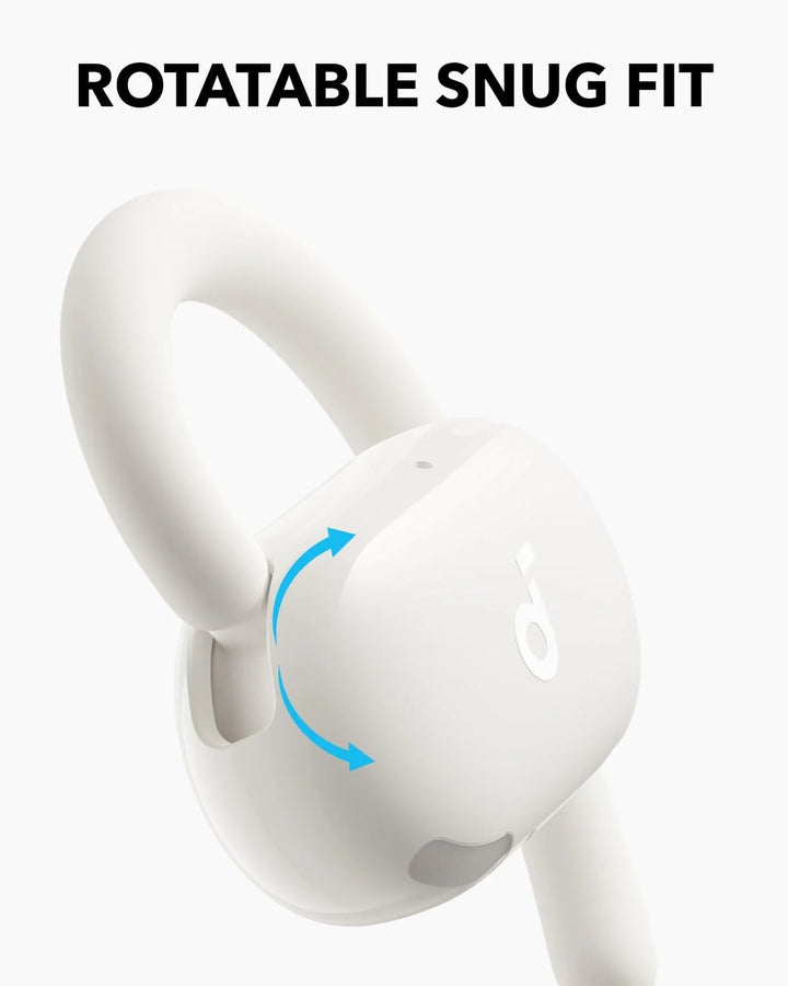 V20I by Anker Open-Ear Headphones, Rotatable Ear Hooks, Ultra-Comfort, Snug Fit, White