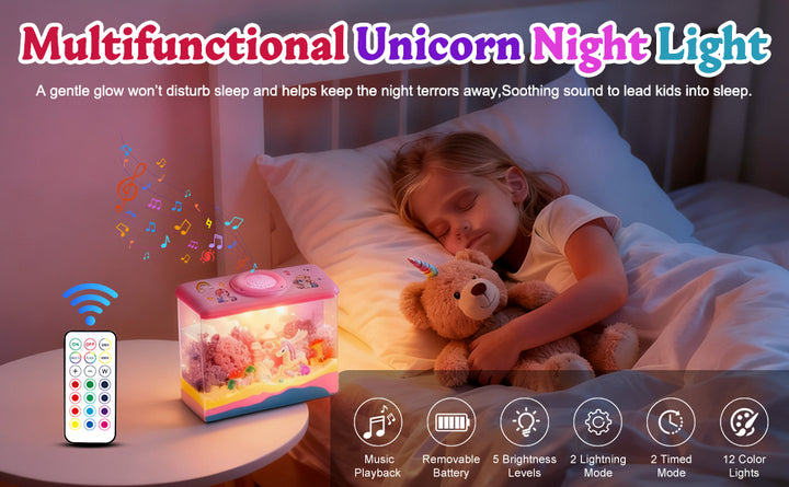 Kit de terrario de unicornio iluminado para niños - Luz