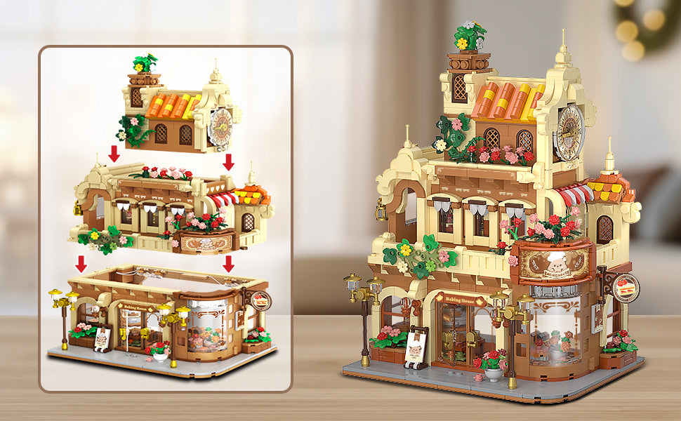 City Bakery Cafe House - Juego de construcción de casa con