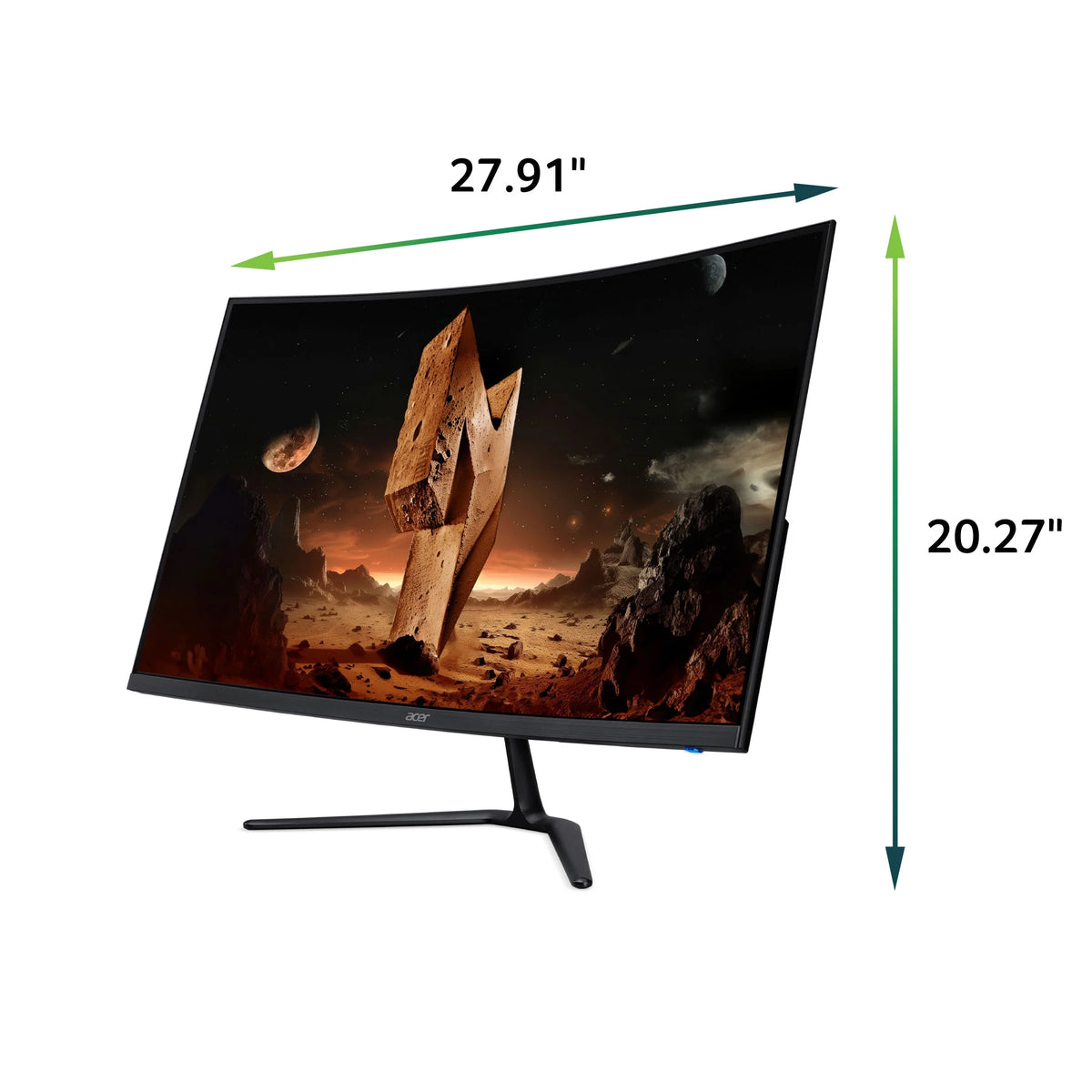 Nitro 31.5" Curved Full HD (1920 X 1080) 180Hz Gaming Monitor, Black, ED320QR S3Biipx