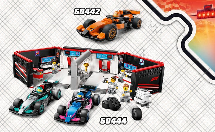 LEGO City F1 Pit Stop Pit Crew con coche Ferrari de