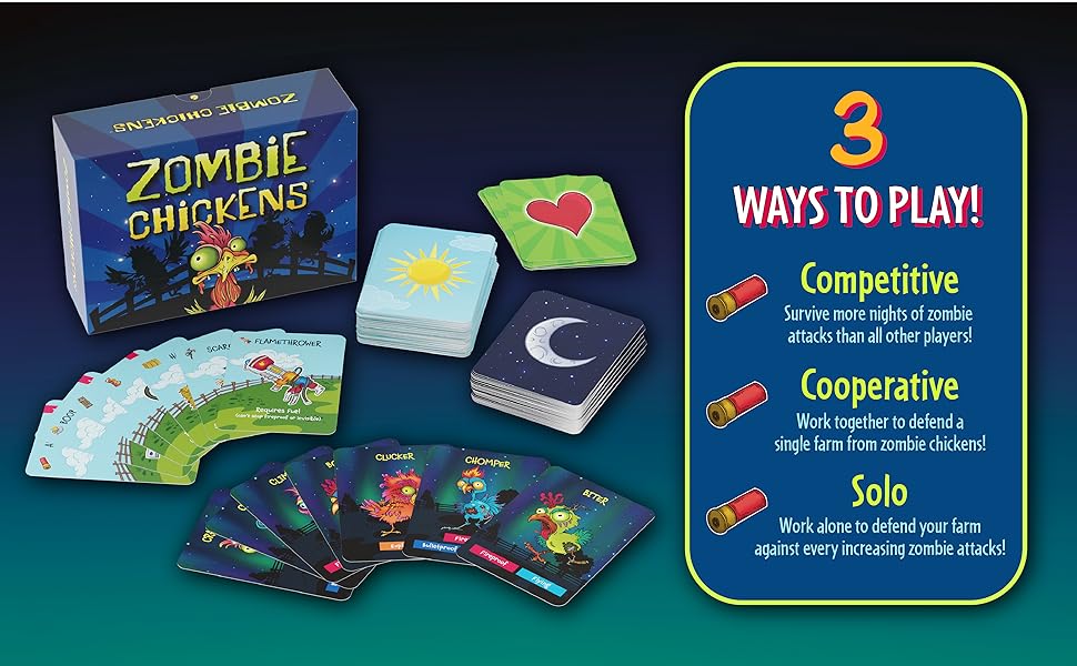 Zombie Chickens - Divertidos juegos de cartas familiares